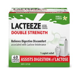 Lacteeze Double Strength 40 Chewable Caplets