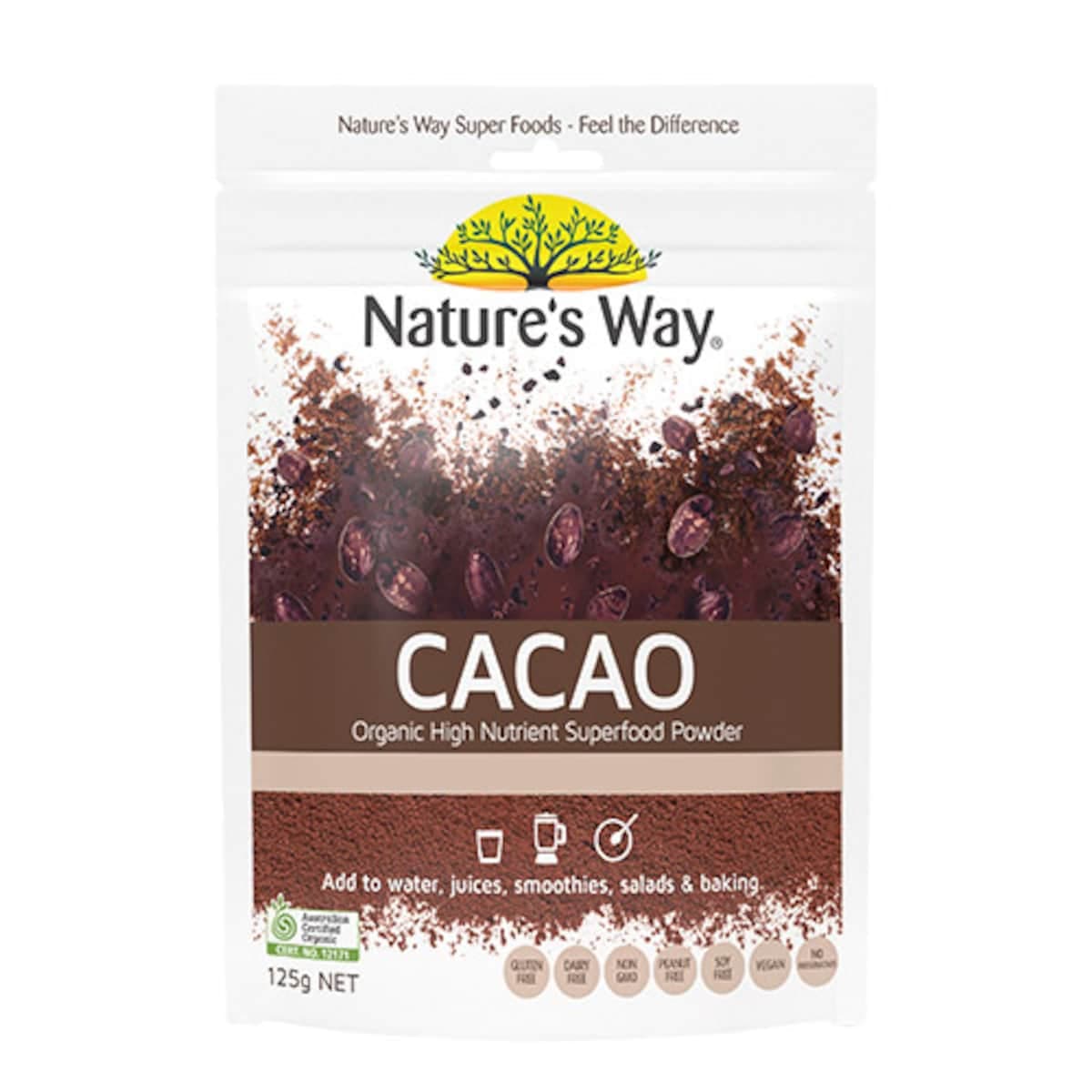 Natures Way Superfood Organic Cacao Powder 125G