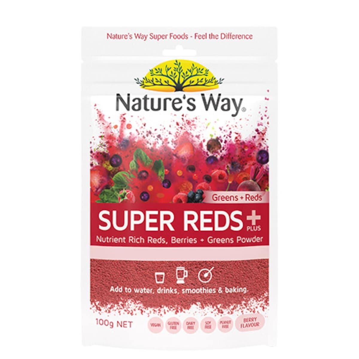 Thumbnail Natures Way Super Reds Plus Greens 100G