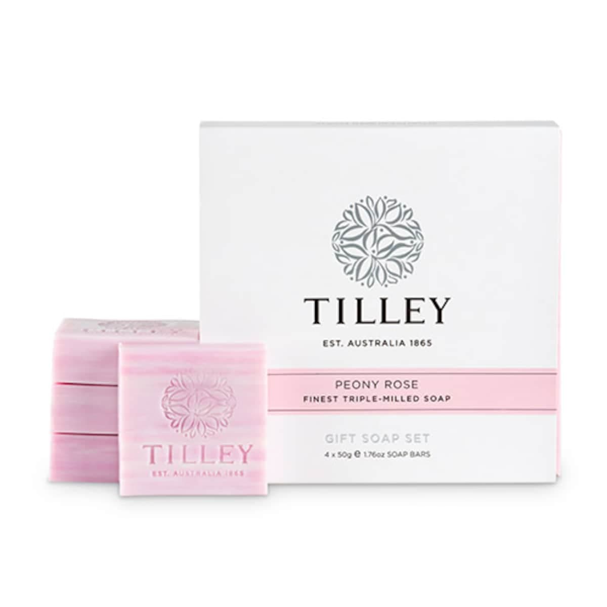 Tilley Guest Soap Peony Rose 4 X 50G