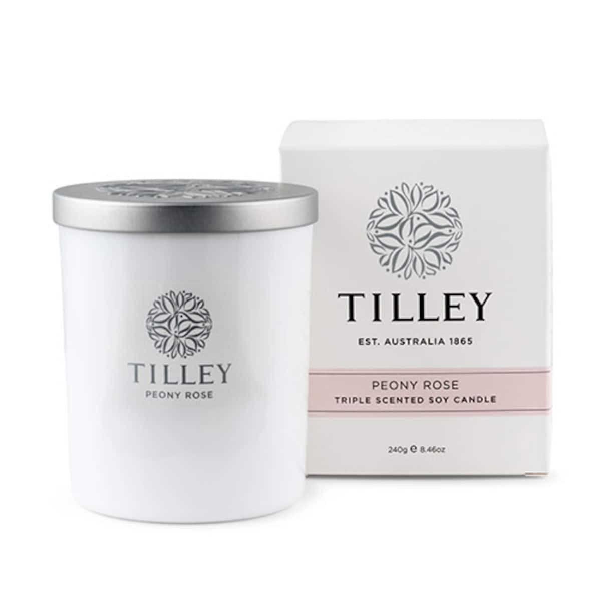 Tilley Scented Soy Candle Peony Rose 240G