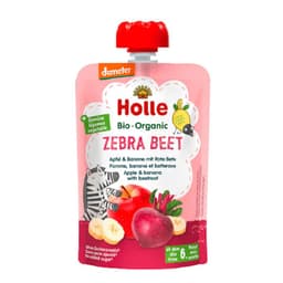 Holle Organic Pouch Zebra Beet Apple & Banana With Beetroot 100G