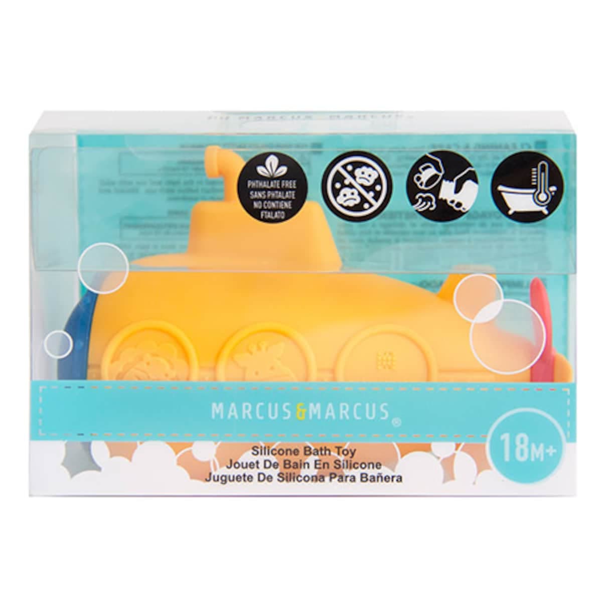 Marcus & Marcus Baby Silicone Bath Toy Submarine Squirt