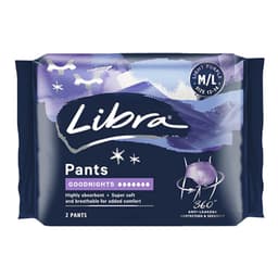 Libra Goodnights Pants Medium/Large 2 Pack