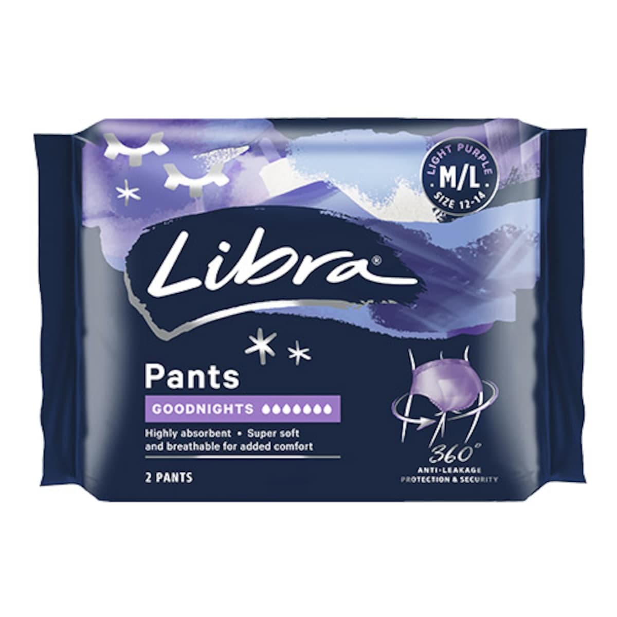 Thumbnail Libra Goodnights Pants Medium/Large 2 Pack