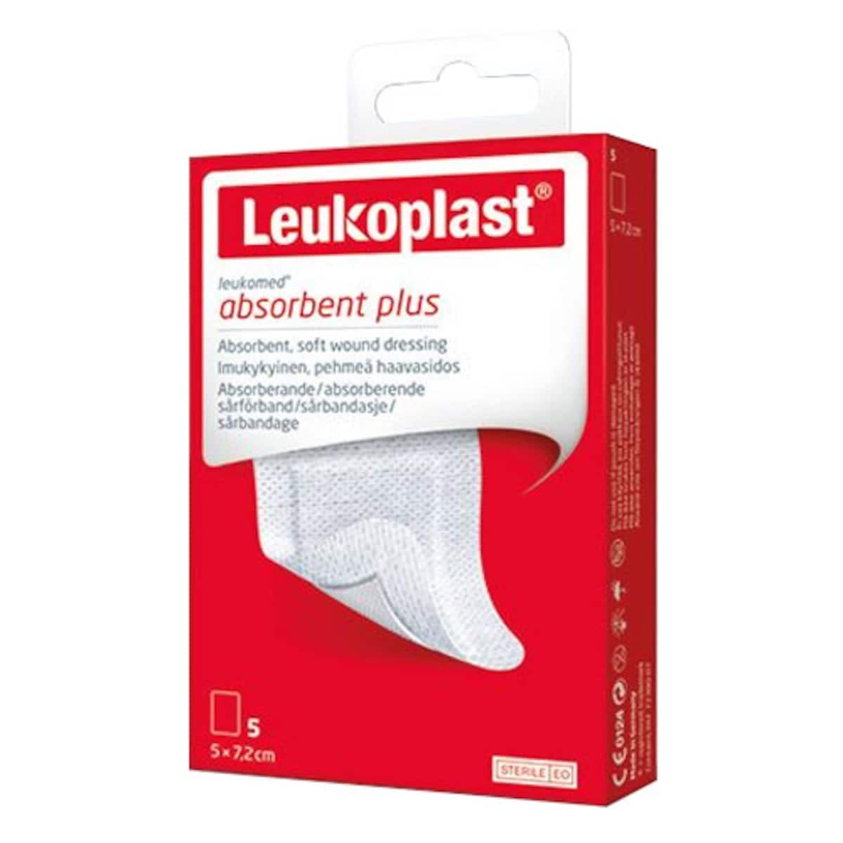 Thumbnail Leukoplast Leukomed Absorbent Plus Wound Dressing 8Cm X 10Cm 5 Pack