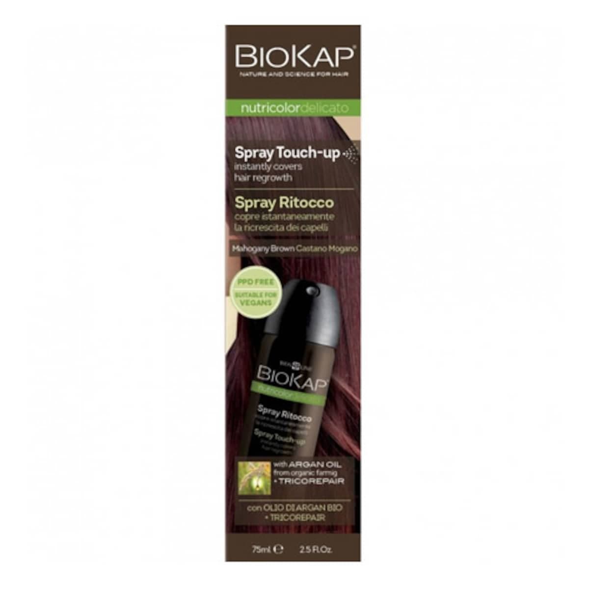 Biokap Spray Touch Up Mahogany Brown 75Ml