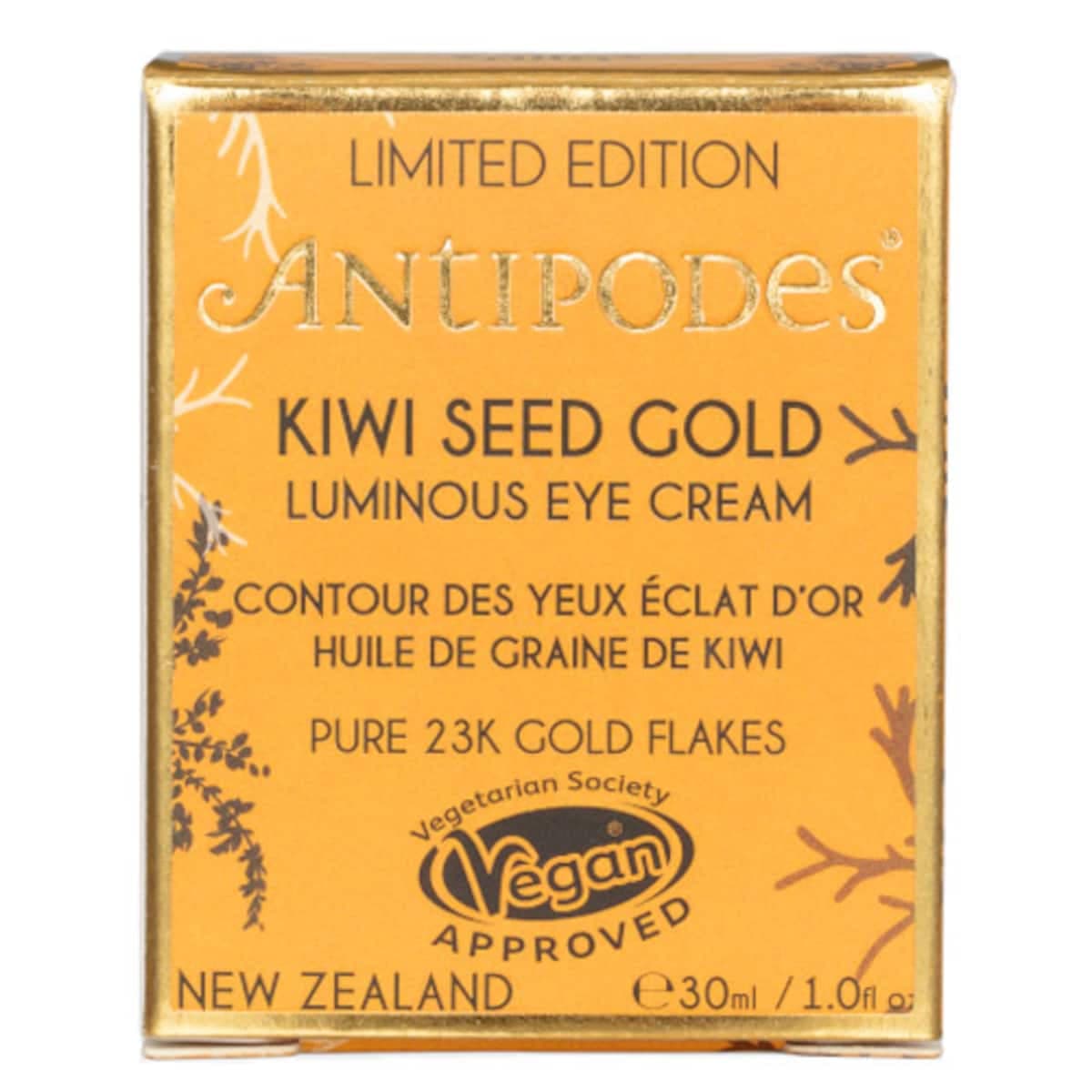 Antipodes Kiwi Seed Gold Luminous Eye Cream 30Ml