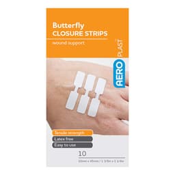 Aeroplast Butterfly Wound Closures 10Mm X 45Mm 10 Strips