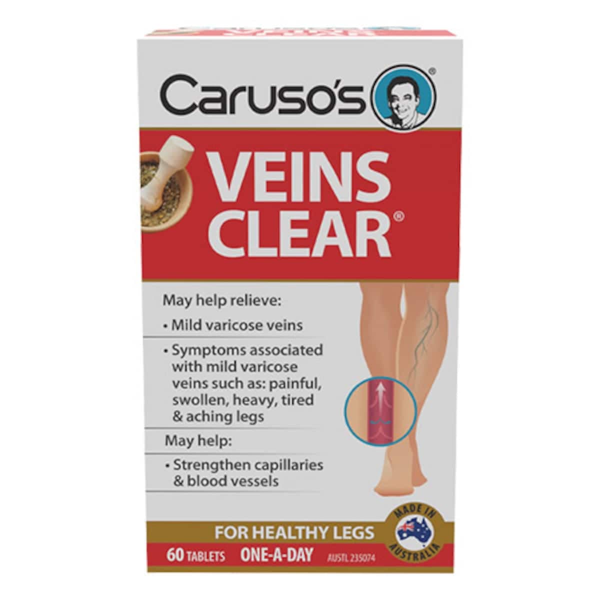 Carusos Veins Clear 60 Tablets