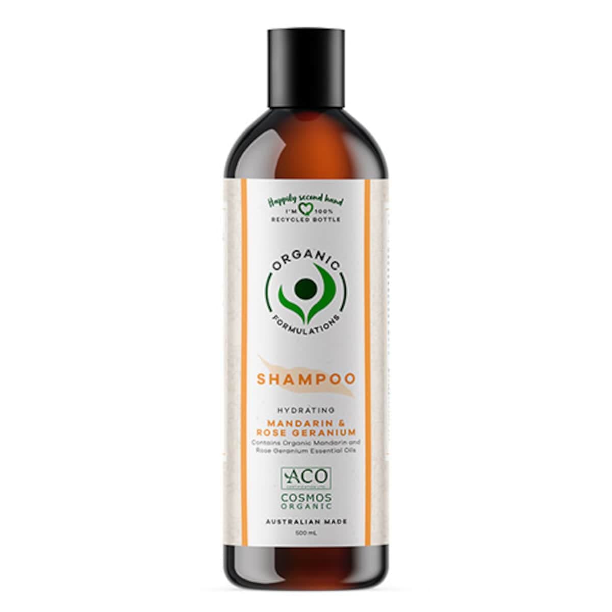 Organic Formulations Mandarin & Rose Geranium Shampoo 500Ml