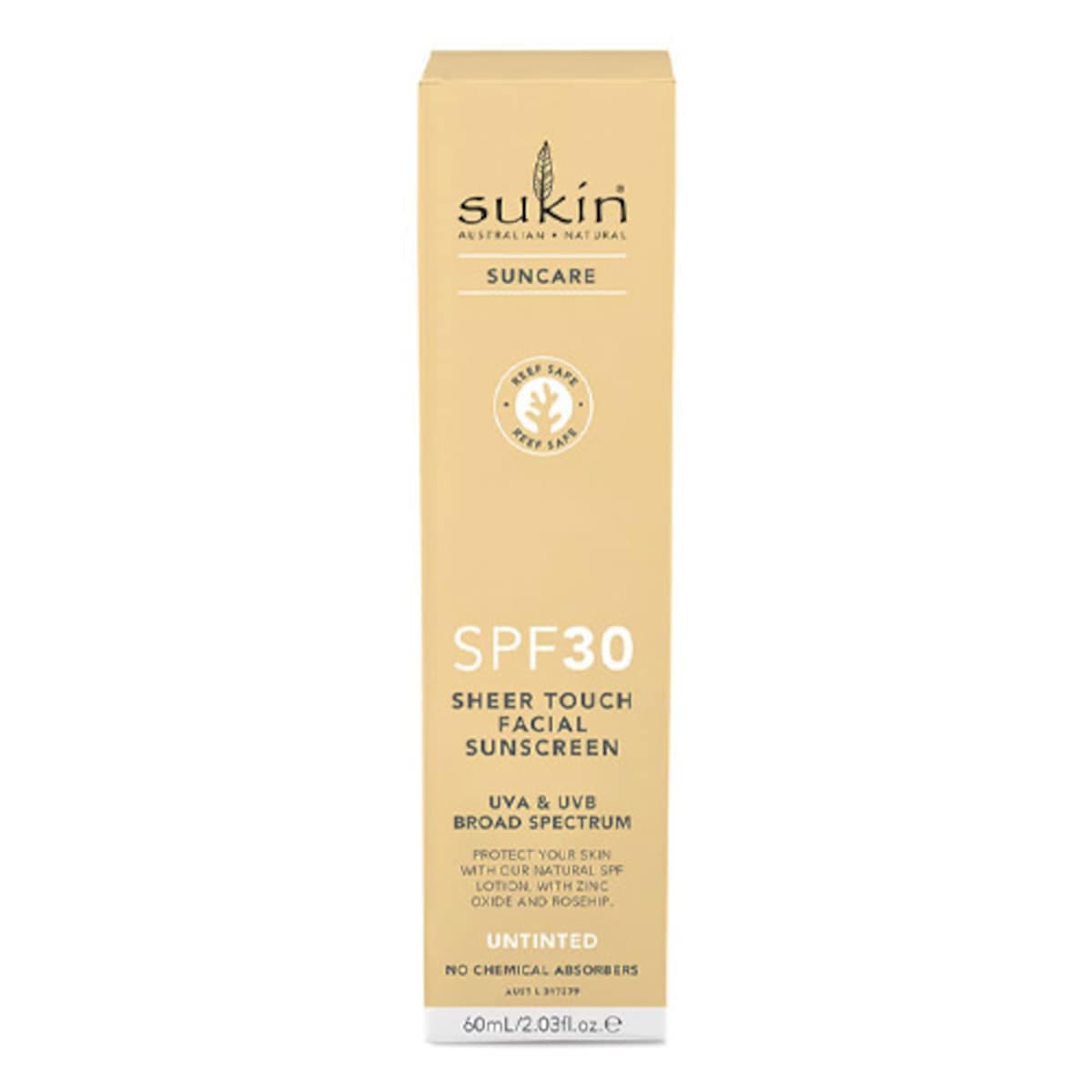 Sukin Sheer Touch Facial Sunscreen Untinted Spf30 60Ml