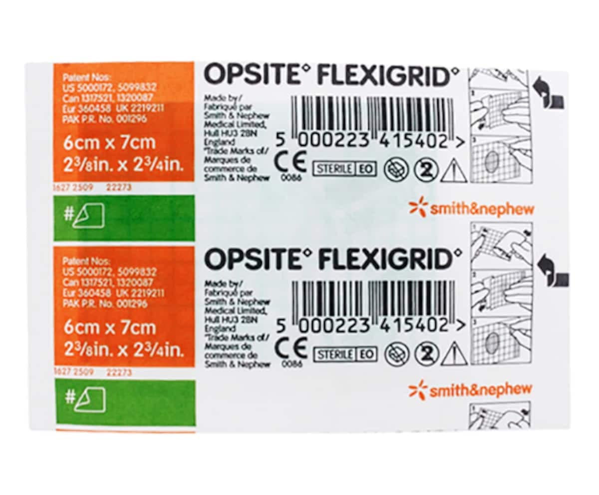 Opsite Flexigrid Waterproof Film Dressing 6Cm X 7Cm Single By Smith & Nephew