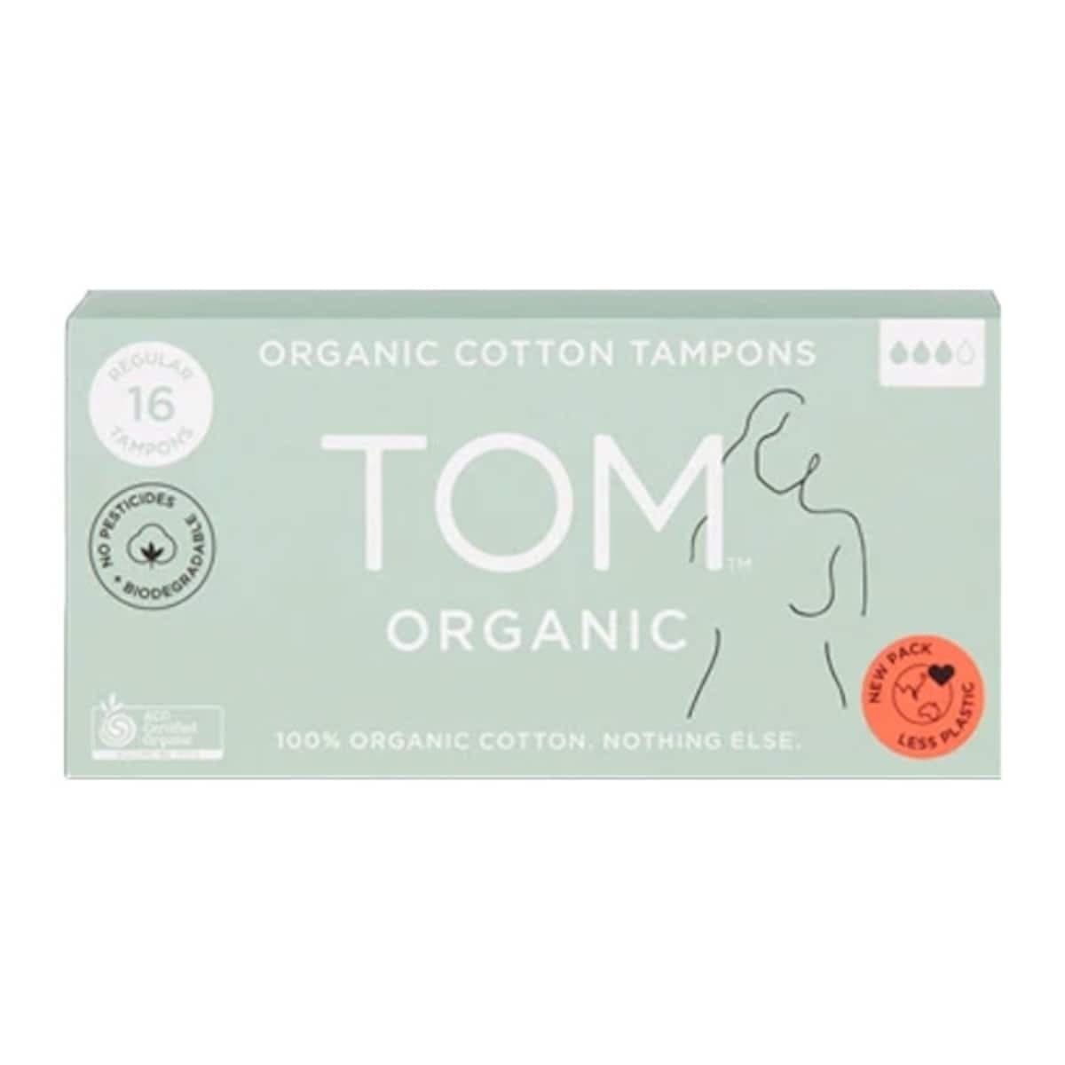 Thumbnail Tom Organic Cotton Tampons Regular 16 Pack