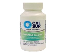 Cal Sup Chewable Calcium Supplement 60 Spearmint Tablets