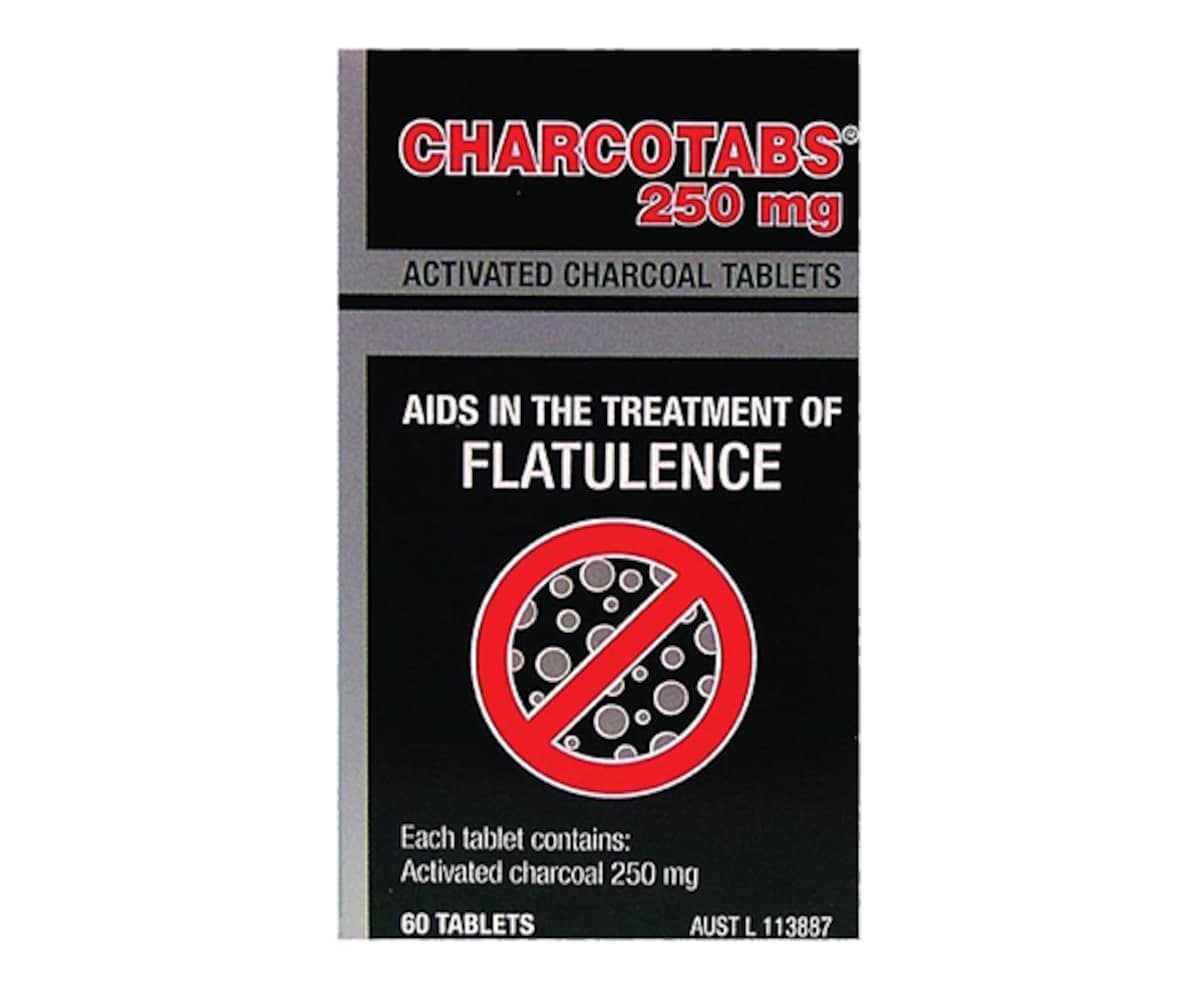 Charcotabs Activated Charcoal Tablets 250Mg 60 Tablets