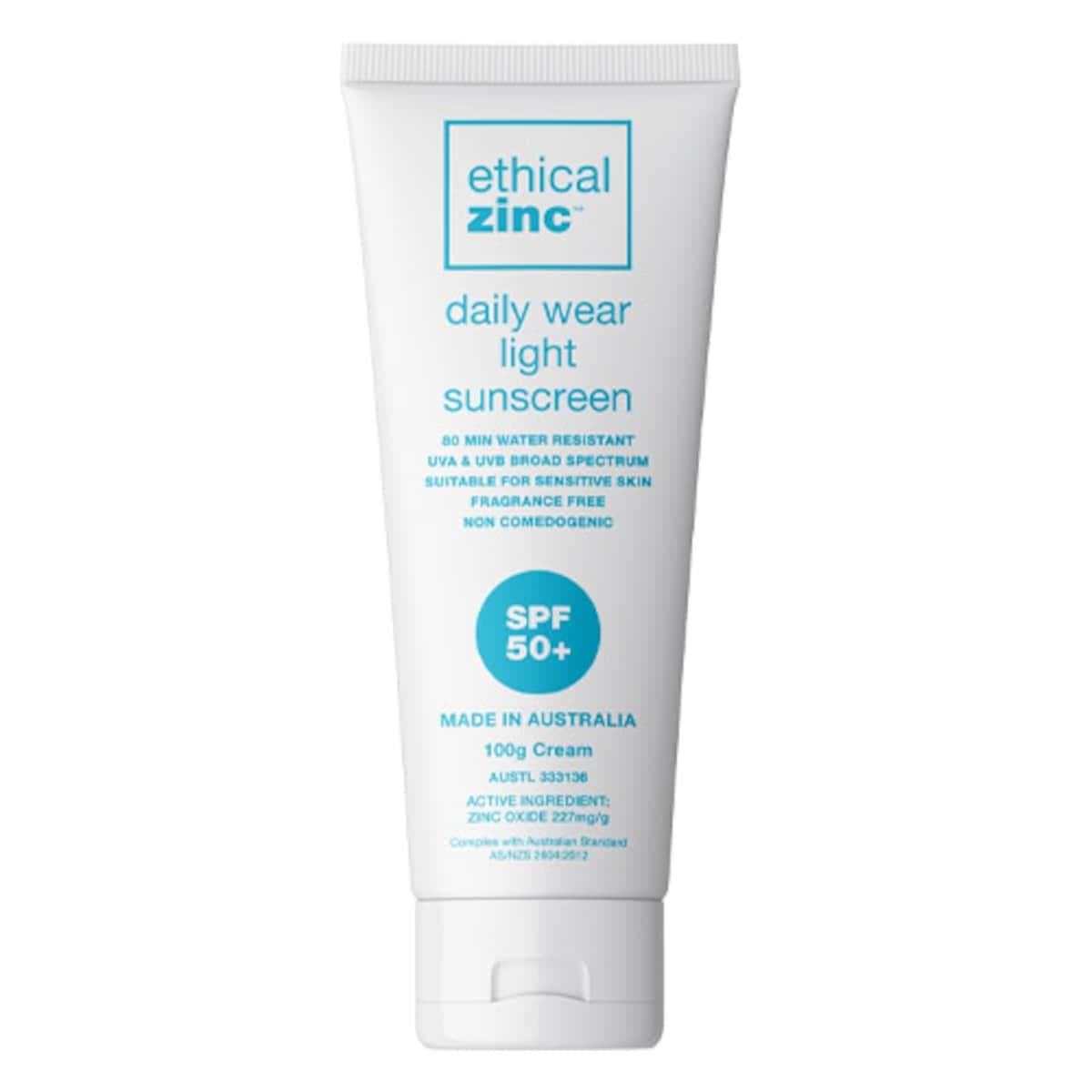 Ethical Zinc Daily Wear Light Sunscreen Spf50 100G