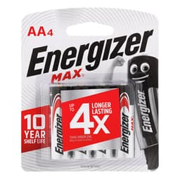 Energizer Battery Max E91 Aa 4 Pack