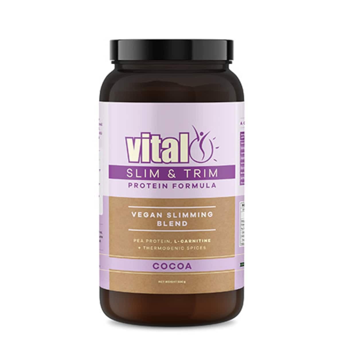 Vital Slim & Trim Protein Formula Vegan Slimming Blend Cacoa 500G