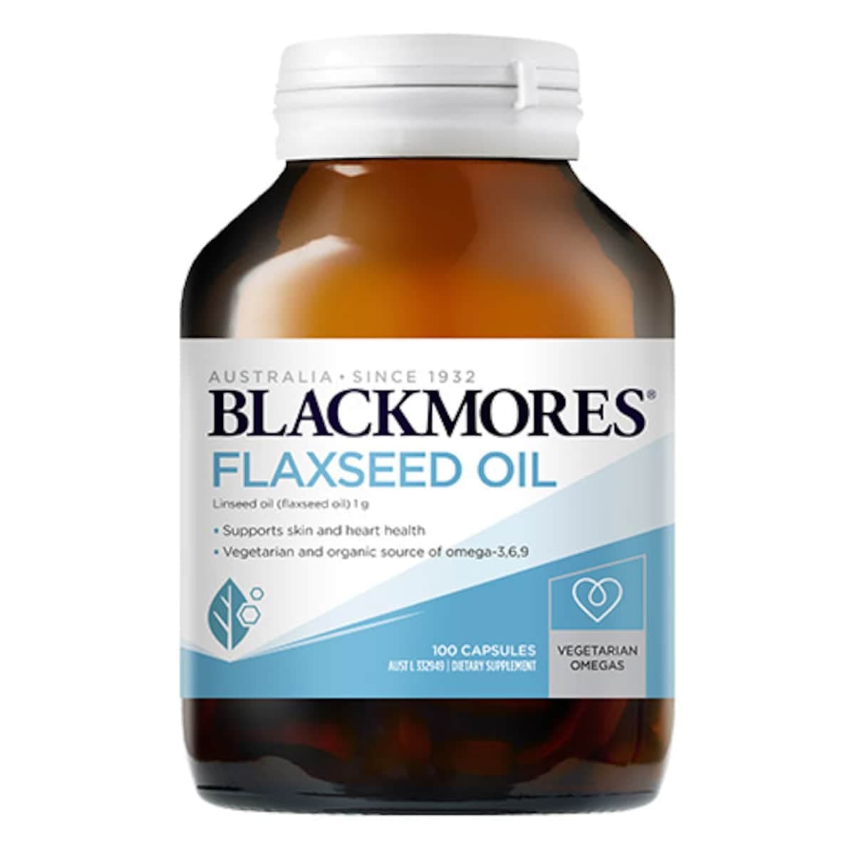 Thumbnail Blackmores Flaxseed Oil 100 Vegetarian Capsules