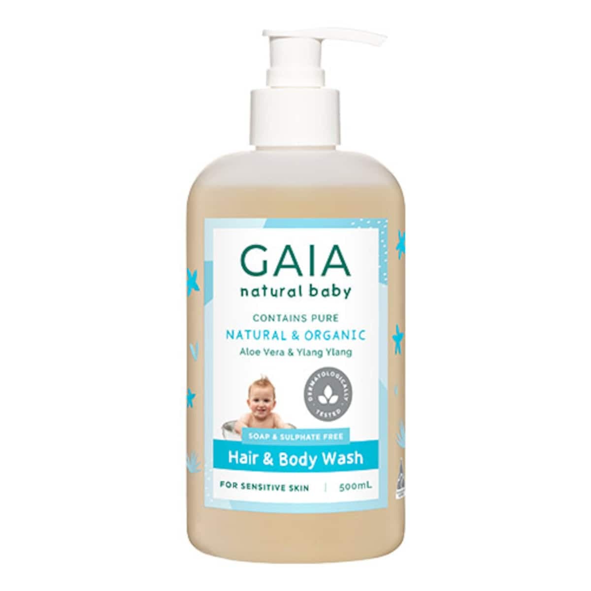 Gaia Natural Baby Hair & Body Wash 500Ml