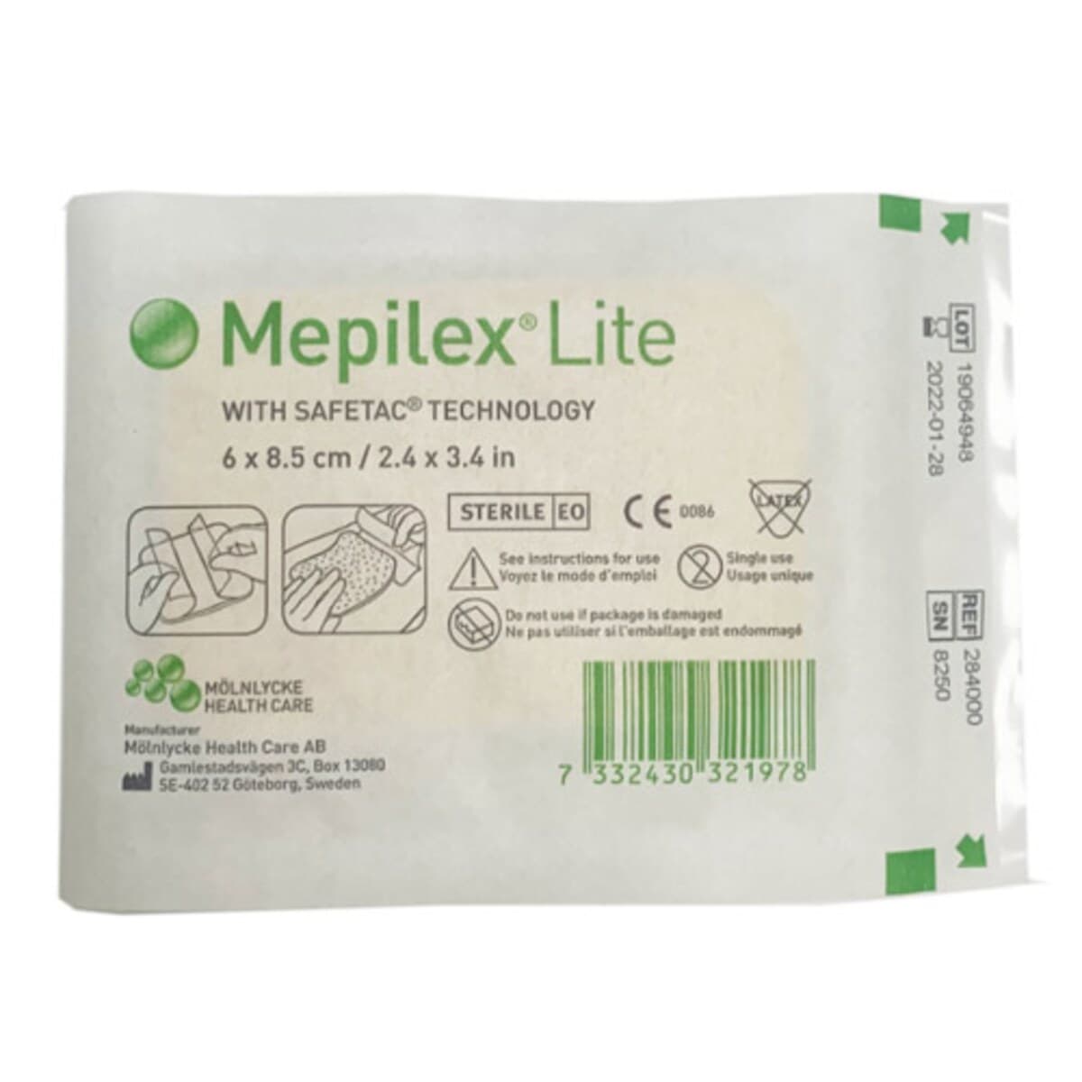 Mepilex Lite Wound Dressing 284000 6Cm X 8.5Cm Single