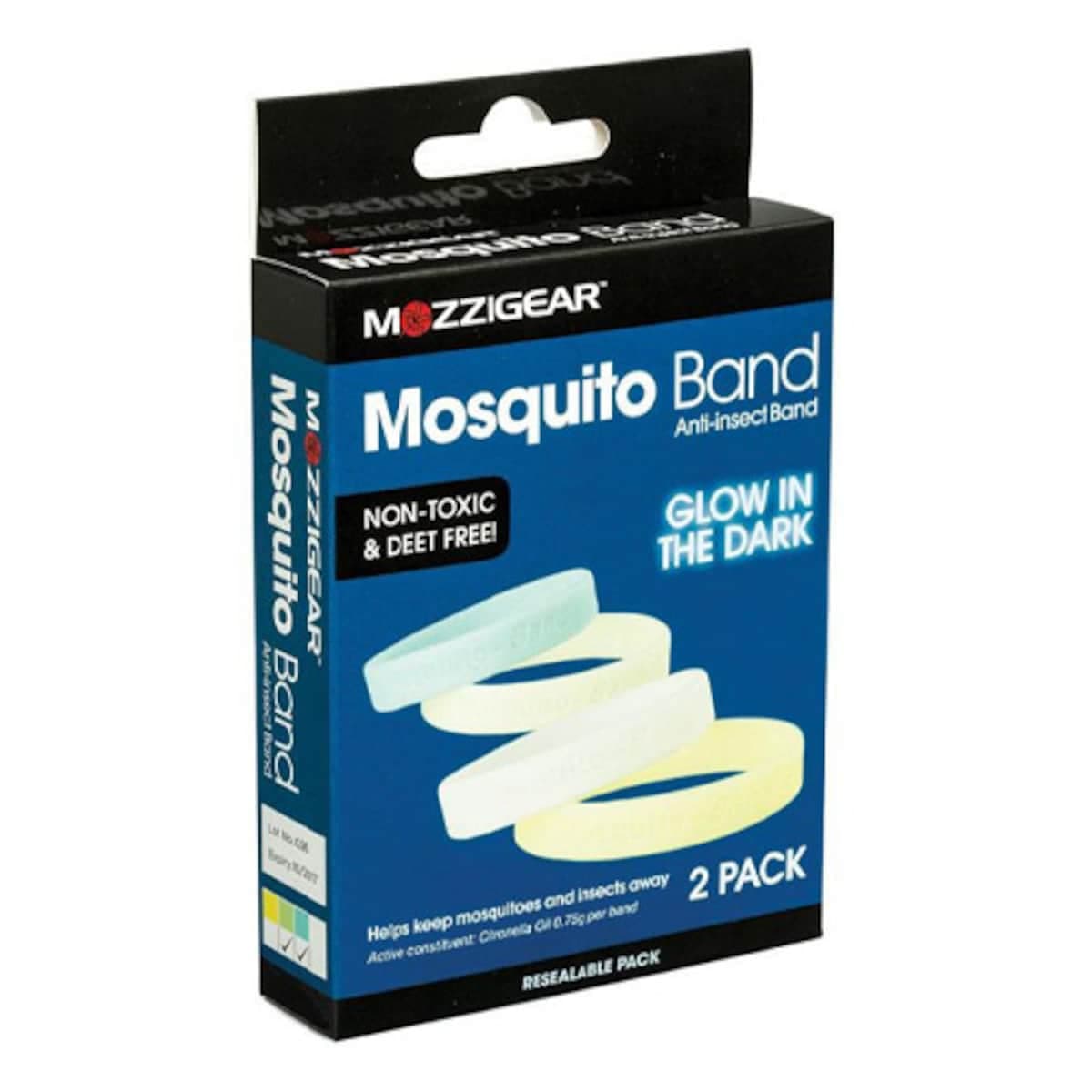 Mozzigear Glow In The Dark Mosquito Bands 2 Pack