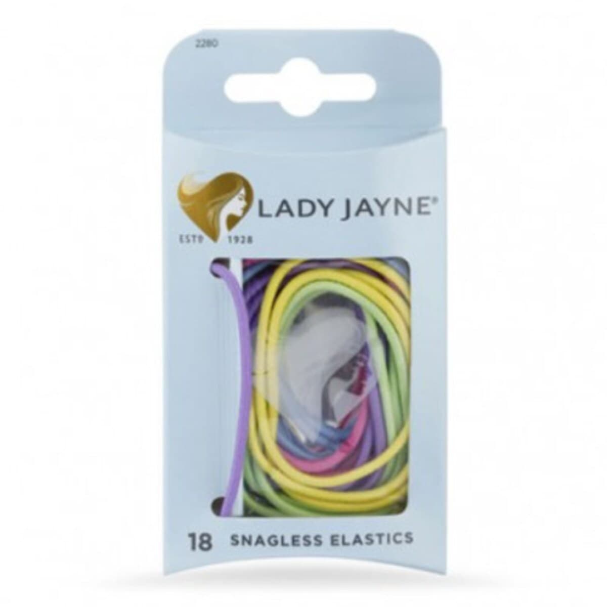 Lady Jayne Snagless Elastics Assorted 18 Pack (Colours Selected At Random)