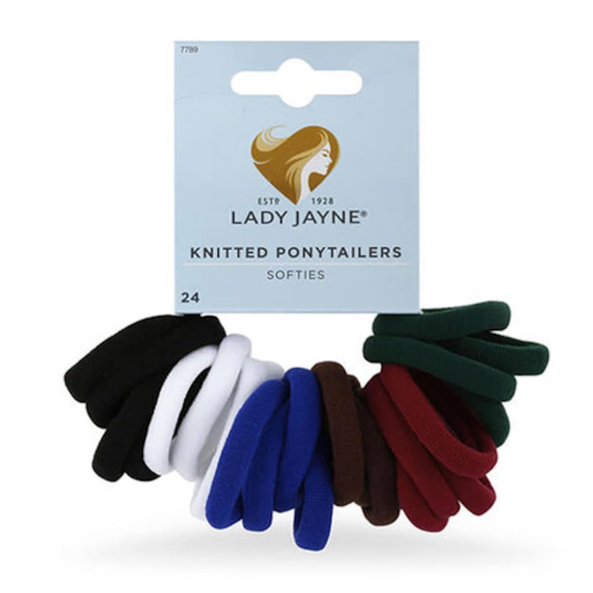 Thumbnail Lady Jayne Soft Knitted Ponytailers School Colours 24 Pack