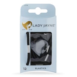 Lady Jayne Thick Elastics Black 12 Pack