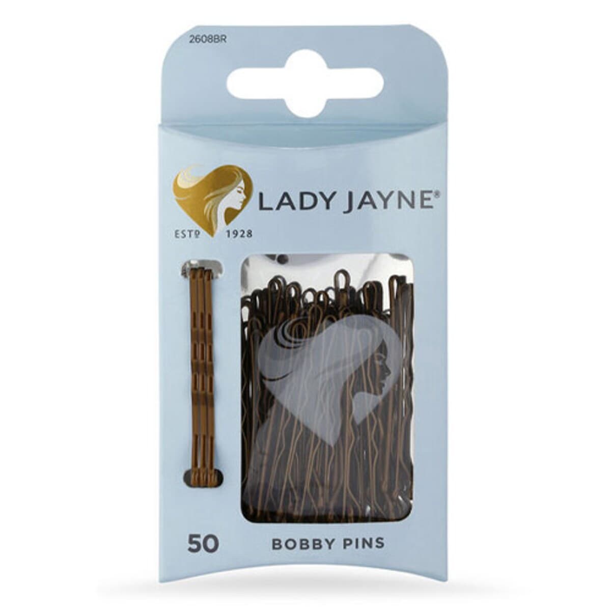 Lady Jayne Bobby Pins Brown 4.5Cm 50 Pack