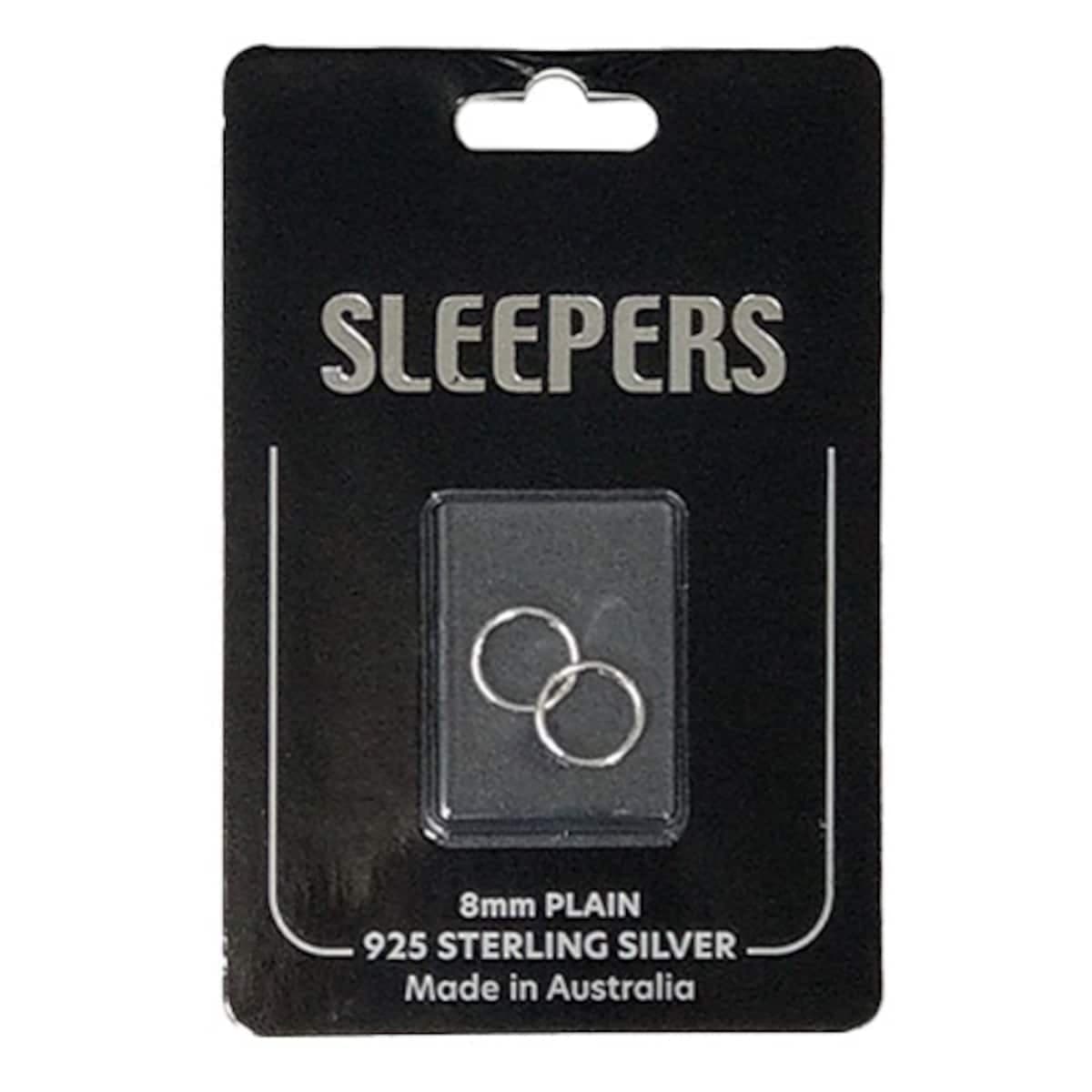 Studex Plain Mini 8Mm Sleeper Earring Silver 1 Pair