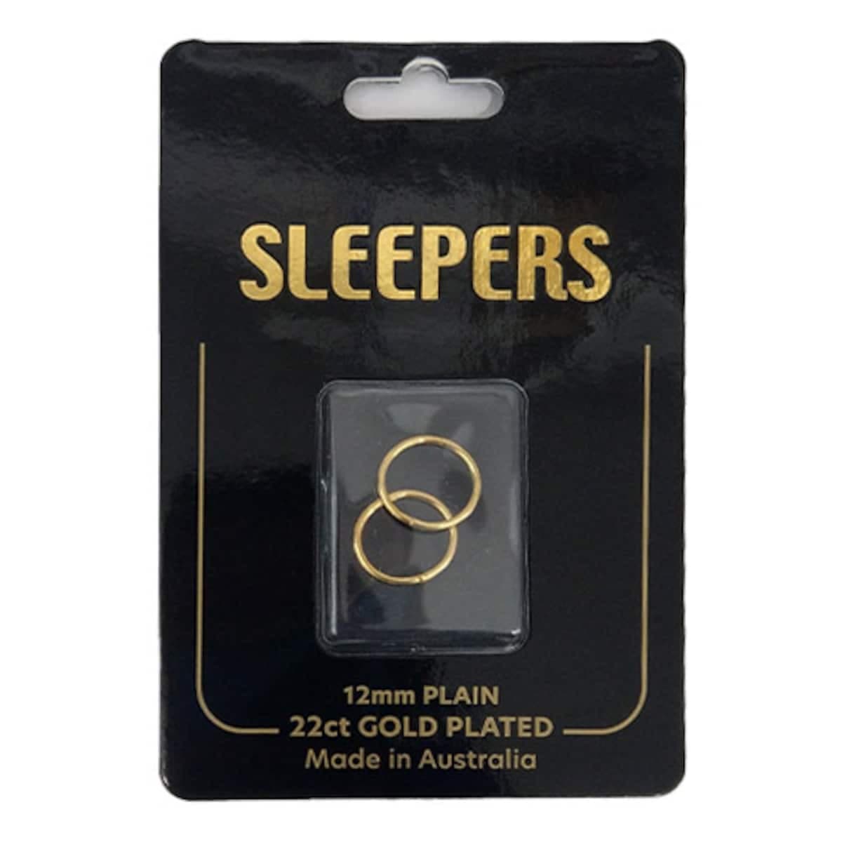 Studex Plain Small 12Mm Sleeper Earring Gold 1 Pair