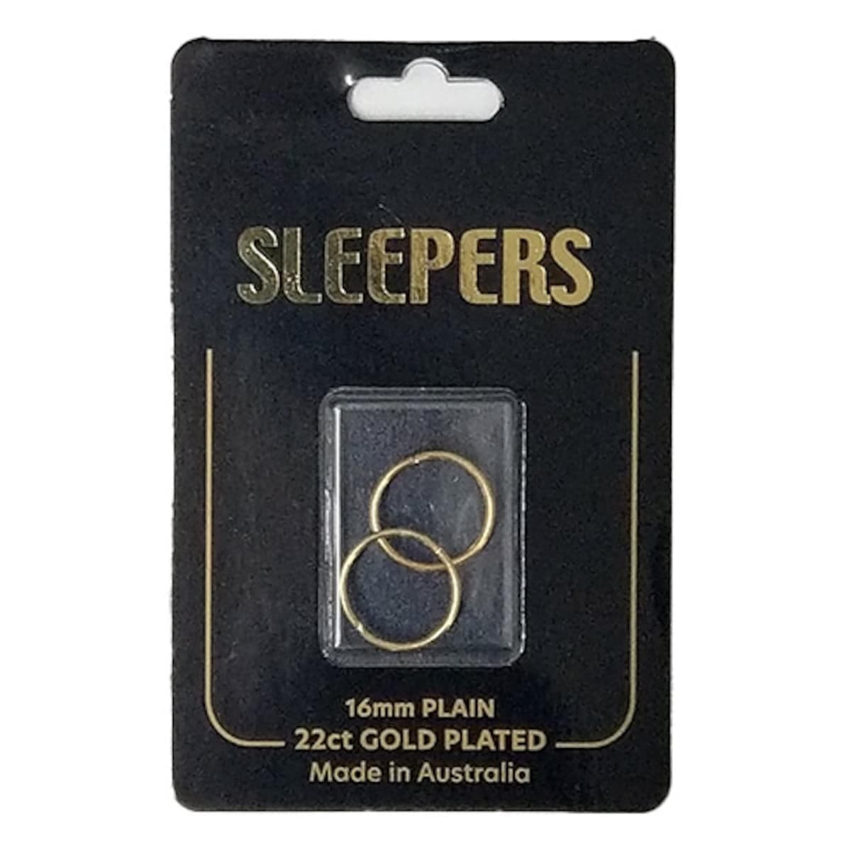 Studex Plain Large 16Mm Sleeper Earring Gold 1 Pair