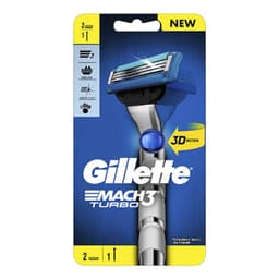 Gillette Mach3 Turbo Razor + 2 Replacement Cartridges