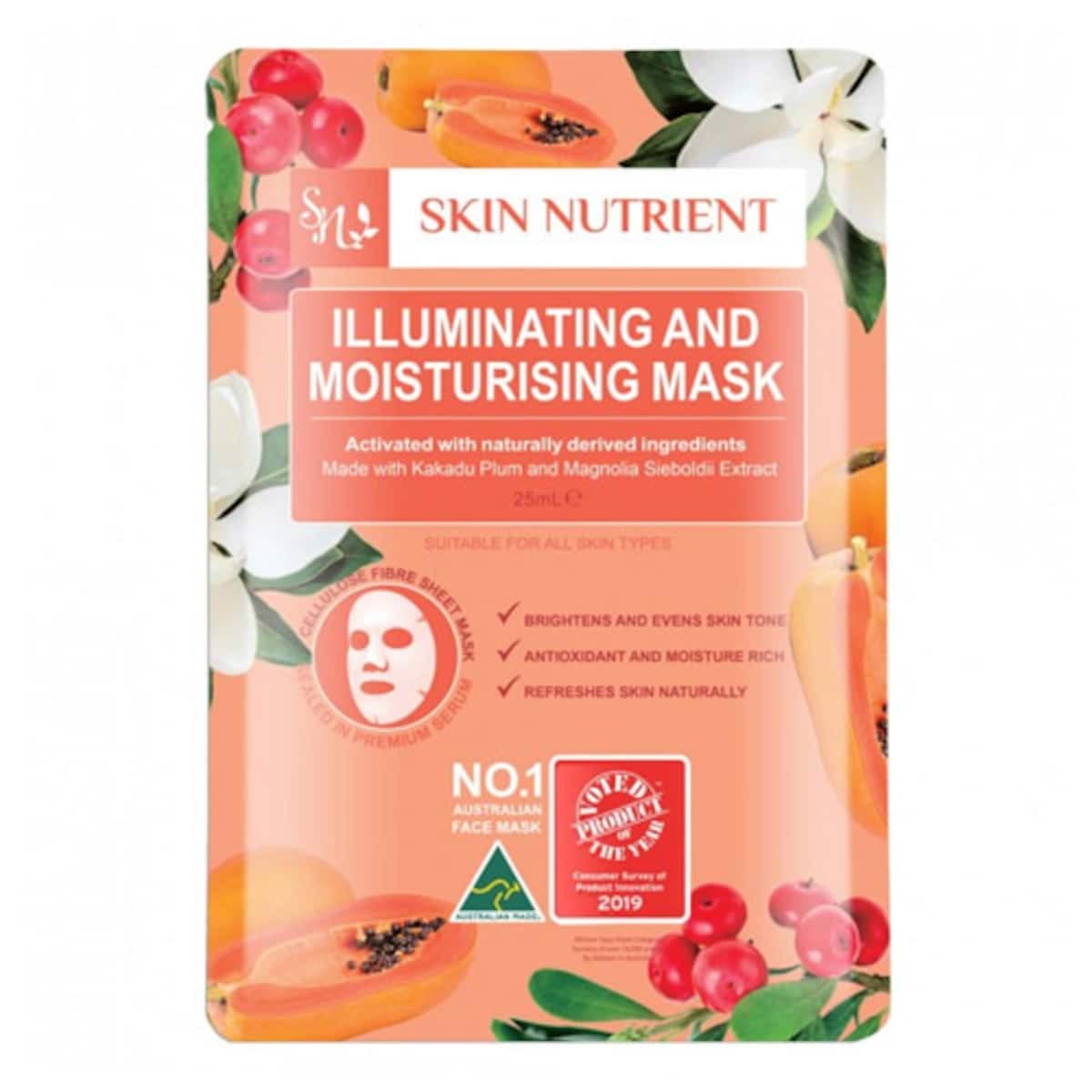 Skin Nutrients Illuminating & Moisturising Sheet Mask 1 Pack