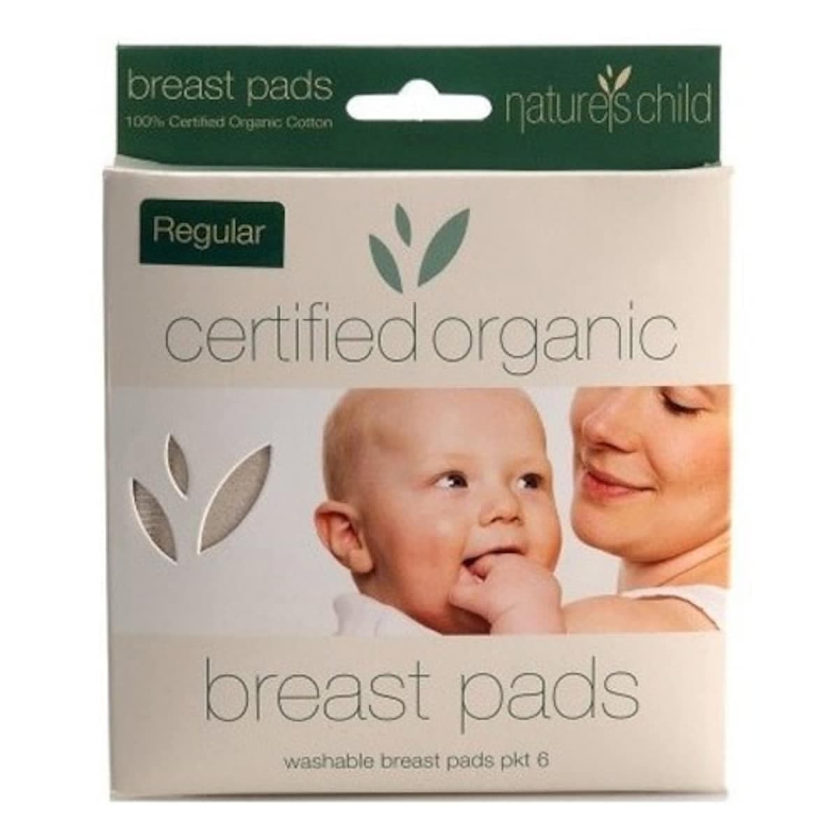 Nature's Child Organic Reusable Breast Pads Regular 6 Pack