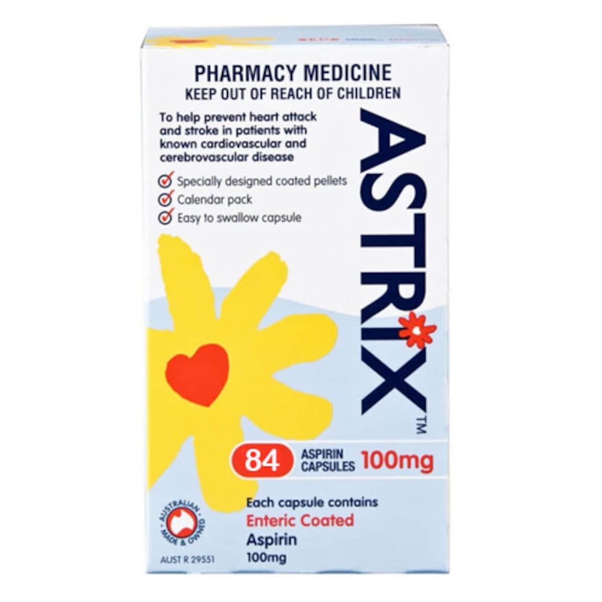 Astrix Low Dose Aspirin 84 Capsules