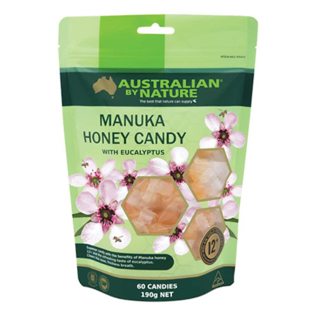 Australian By Nature Manuka Honey Candy With Eucalyptus 60 Candies