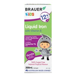 Brauer Kids Liquid Iron & Vitamin B 200Ml