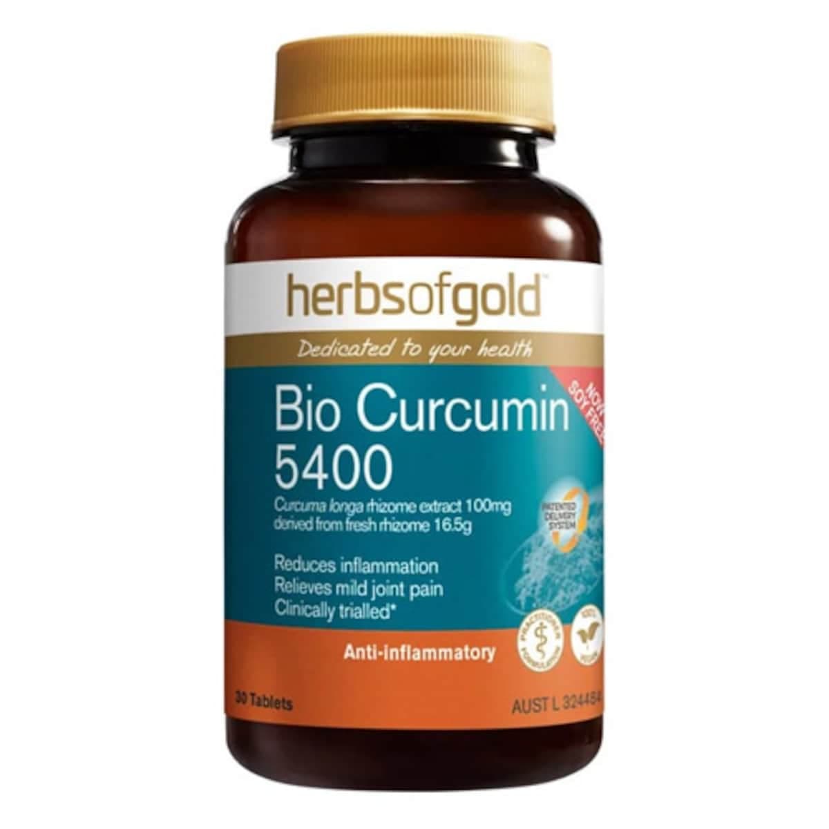 Herbs Of Gold Bio Curcumin 5400 30 Tablets