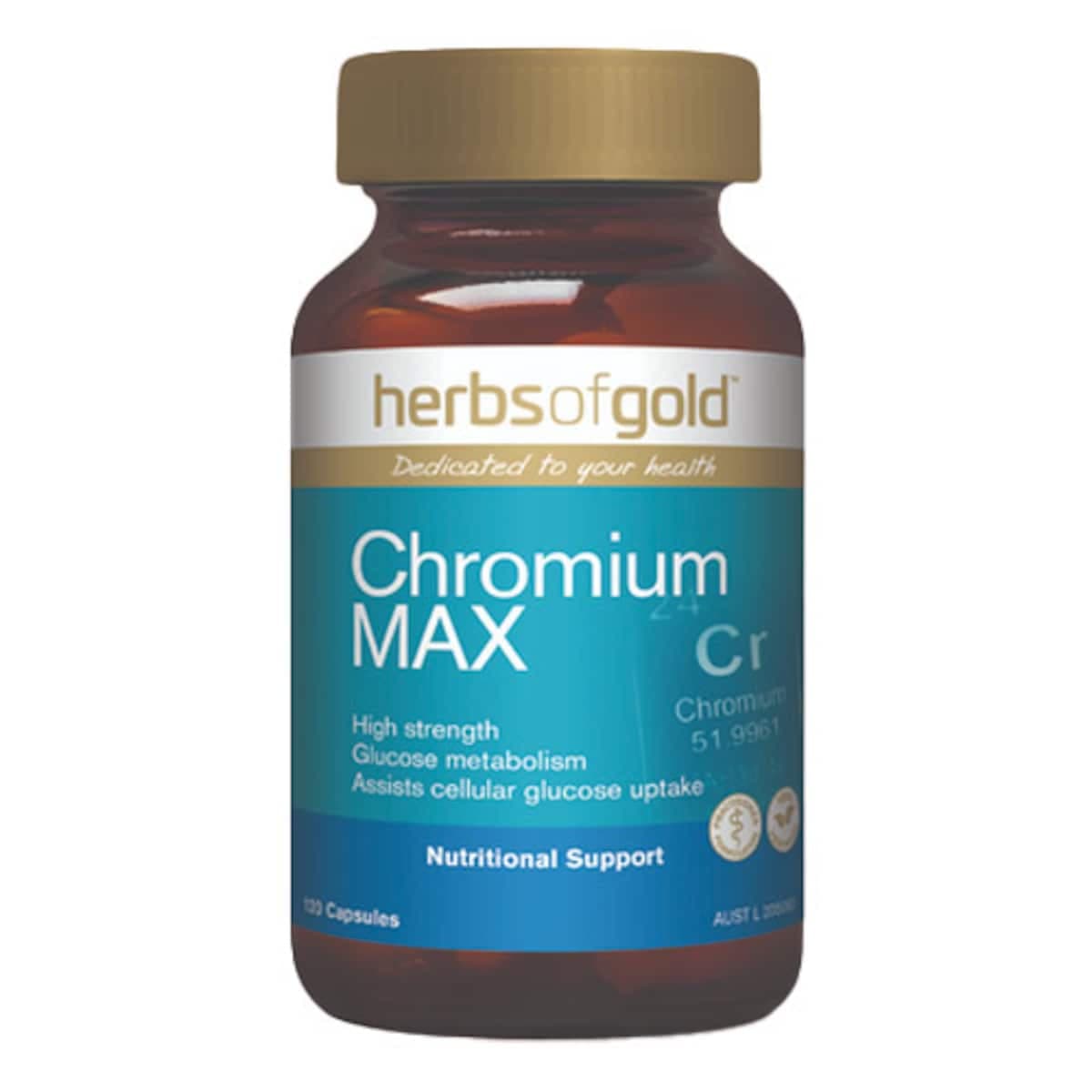 Herbs Of Gold Chromium Max 120 Capsules