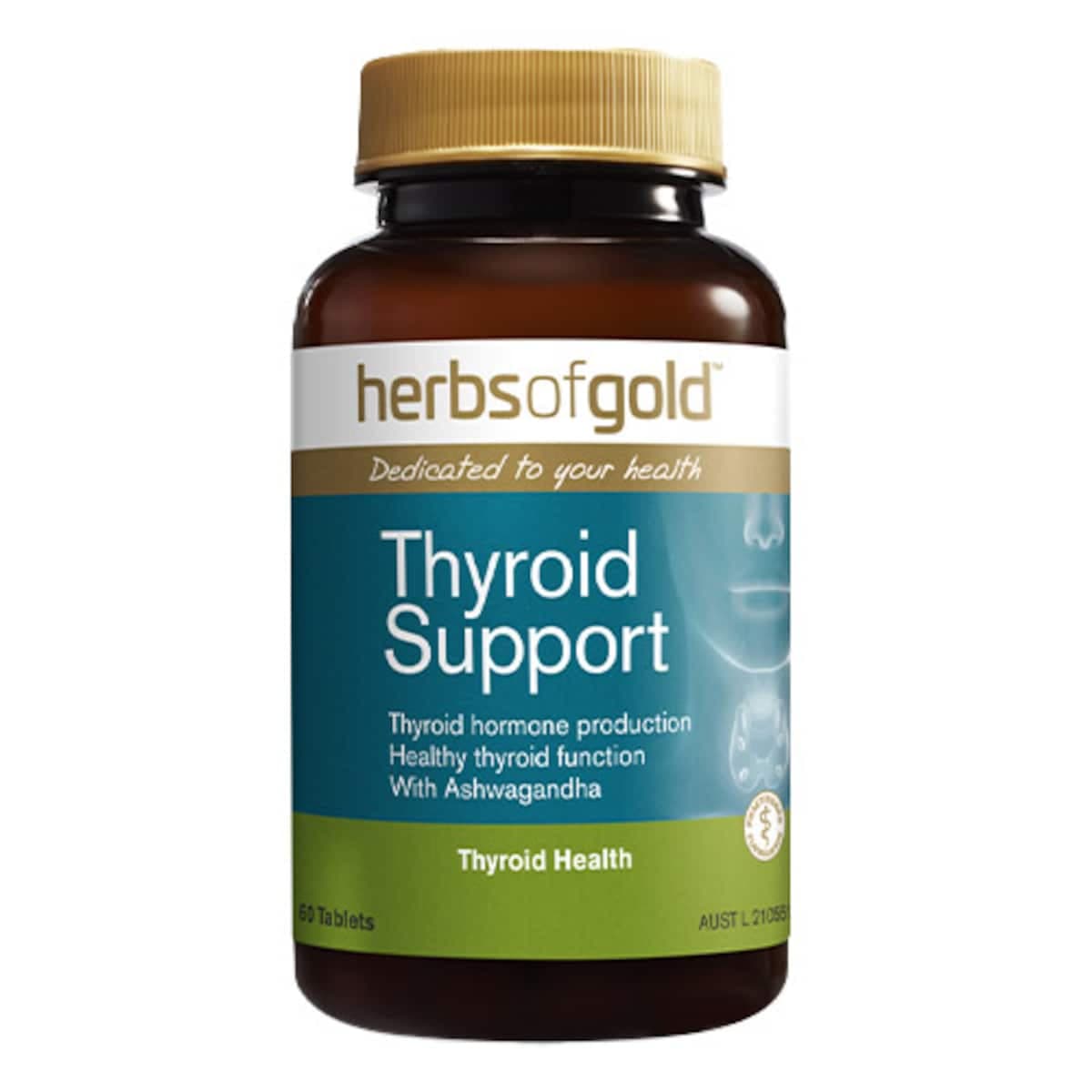 Herbs Of Gold Thyroid Support 60 Tablets