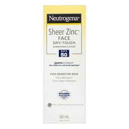 Neutrogena Sheer Zinc Face Sunscreen Lotion Spf50 59Ml