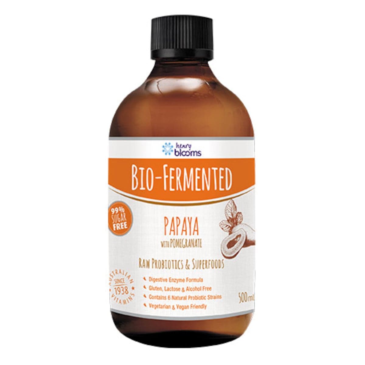 Thumbnail Henry Blooms Bio Fermented Papaya With Pomegranate 500Ml