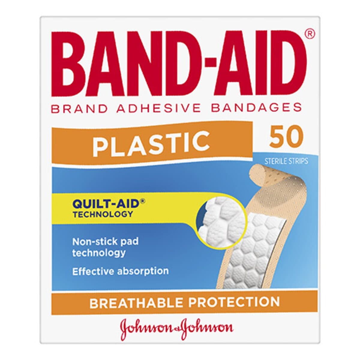 Thumbnail Band-Aid Plastic Strips 50 Pack