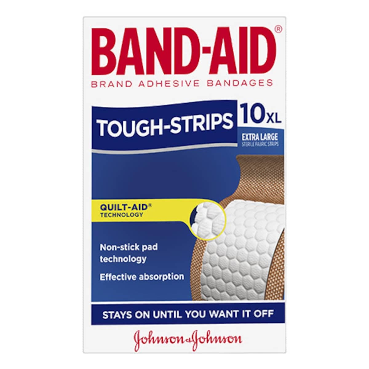 Thumbnail Band-Aid Tough Strips Extra Large 10 Fabric Strips