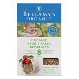 Bellamys Organic Veggie Pasta Alphabets 200G