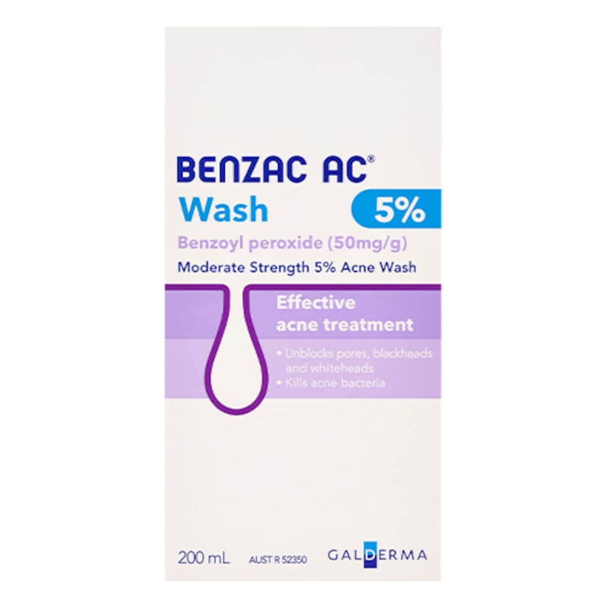 Benzac Ac Moderate Strength 5.0% Acne Wash 200Ml