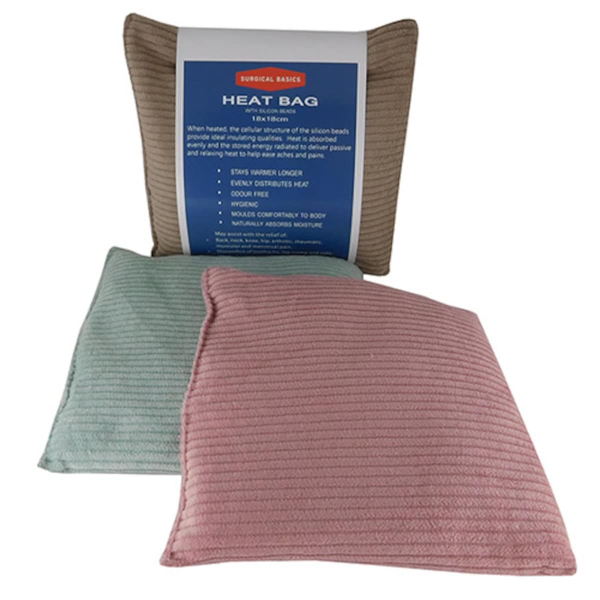 Thumbnail Surgical Basics Corduroy Silicone Heat Bag 18Cm X 18Cm (Colours Selected At Random)